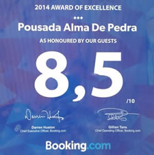 Pontuação Booking - Pousada Alma de Pedra